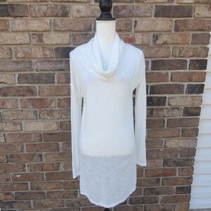 Tunic Sheer Cowl Neck Tunic Blouse